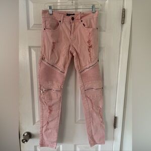 Distressed Pink Jeans by Redfox 9